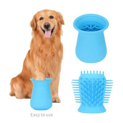 China Viable Portable Pet Paws Seal Cup Silicone Dog Foot Cleaning Brush For Muddy Dirty Feet for sale