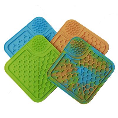 China Sustainable Dog Lick Pad with Snack Pet Licking Mat Slow Feeder for Pet Training Grooming to Reduce Worry Boredom for sale