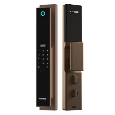 China Aluminum Alloy High Security Face Recognition Door Lock Fingerprint Door Lock Smart Smart Door Lock Camera for sale