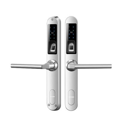 China Zinc alloy aluminum alloy broken door bridge smart lock/fingerprint lock production for sale