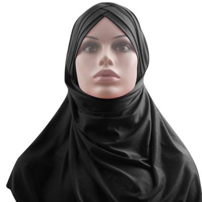 China Wholesale Hijab Women Polyester Long Hijab With Inner Hood Scarf Muslim Hijab for sale