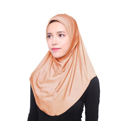 China Amira Hijab For Women Al Amira Instant Plain Muslim Hijab Malaysia Color Polyester Hijab Set For Women And Kids for sale