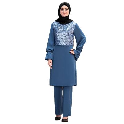 China 2021 New Arrival Middle East Breathable Saudi Arabian Muslim Long Sleeve Abaya Dress Turkish Suits for sale