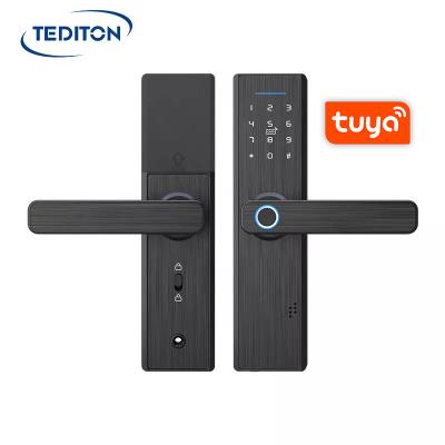 China Biometric Entry Tuya Keyless Entry Digital Cerradura Fechadura Tuya Smart WiFi Fingerprint Door Lock for sale