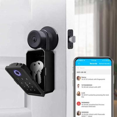 China Tediton APP Remote Access Home Outdoor Wall Mounted Storage Lock Smart Key Box for sale