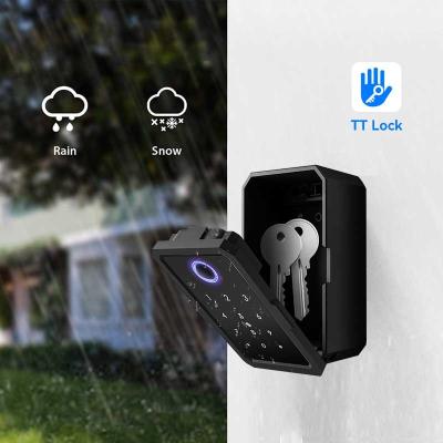 China Tediton Ttlock Code Combination Storage Home Waterproof Smart Safe Smart Key Box For House Key Storage for sale