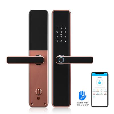 China TTT Lock App Tediton Security High Quality Electric Fingerprint Smart Outdoor Door Lock for sale