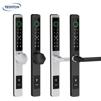 China Tediton Digital TTlock Fingerprint Aluminum Door Security Stainless Steel Door Smart Door Lock Anti-theft Remote High Quality Wood Aluminum APP for sale