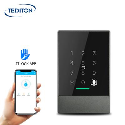 China Tediton 13.56khz WiFi BLE App Access Control Reader Electronic Furniture Digital Keypad Door Lock Card Reader AC02 Smart Lock for sale