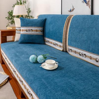 China Universal Breathable Chenille Sofa Cushion Four Seasons Sofa Covers Anti-Slip Retail Chinese Traditional Sofa Towel for sale