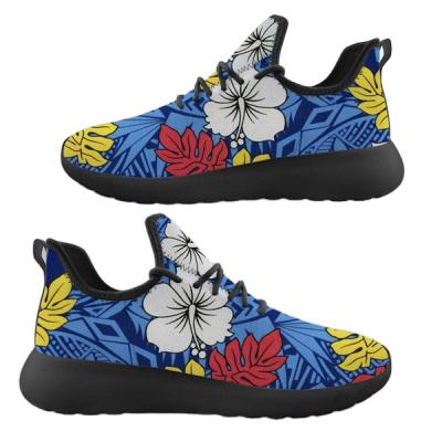 China Polynesian Floral Tribal Mesh Breathable Sneakers Walking Shoes Fashion Trend Samoan Women's Sneaker Casual Shoes Pattern for sale