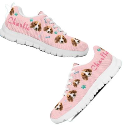 China Fashion Trend Polynesian Women's Sneakers Frangipani Floral Printed Lightweight Sports Tennis Sneakers Made in China for sale