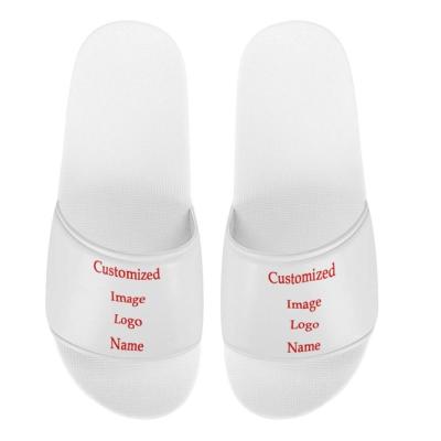 China Wholesale Custom 2021 Fashion Trend Pattern White Comfortable Bathroom Slippers Non-slip Women's Casual Outdoor Slippers for sale