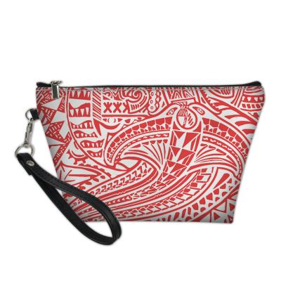 China Durable Hot Selling Polynesian Samoan Pattern Printing Custom Color Optional Ladies Travel Cosmetic Bag Factory Direct Sales Customized for sale