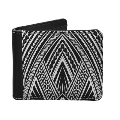 China Wholesale Newest Style Bi-fold Wallet Waterproof Polynesian Samoan Men's Ultra-Thin Wallet Custom Design Custom Made In China for sale