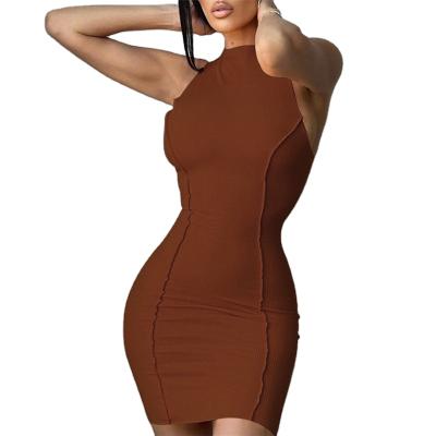 China 2021 Summer Fashion Women's Sheath Dress Party Club Suit Fashion Slim Women's Breathable Sleeveless Dress for sale