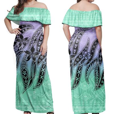 China 2021 Breathable Prom Dress Ladies Casual Samoan Couple Polynesian Tribal Design Party Dress Ladies Ladies Dress for sale