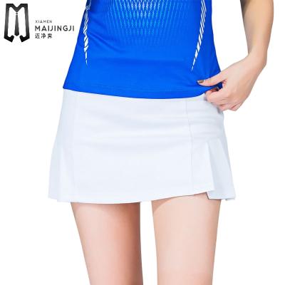 China Breathable Classic Ladies Tennis Skirt Golf Shorts Sports Short Skirt Black And White Wholesale for sale