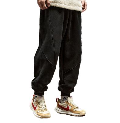 China Comfortable Thick Warm Anti-wrinkle Men's Shear Sweatpants Leisure Cotton Men's Pants Manufacturer for sale