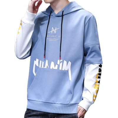 China Custom men's hoodie sweatshirt anti-pilling neck solid color wholesale 100% round pullover hoodie for sale