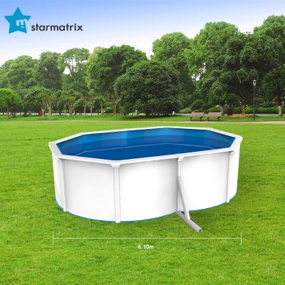 China With 0.4mm 0.4mm Steel Liner For Above Height Toddler Diameter 1.2m Earth Paddling Oval Power STARMATRIX SP733612B/BW 24 Galvanized Steel Wall Pool 52 for sale