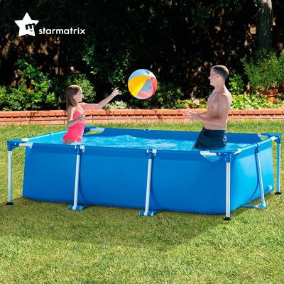 China Easy-set STARMATRIX P12200080 EN71/6P blue round steel frame swimming pool for sale