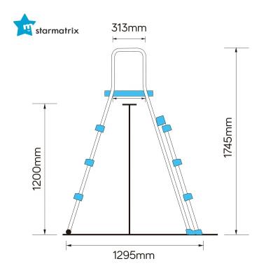 China Above Ground Pool STARMATRIX 1223TS 122cm Height 48ft 3 Steps Above Ground Pool Ladder With Lock for sale