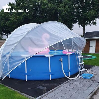 China Defender Welding Pool Dome with PVC Poles STARMATRIX ph05 height 2.5m diameter 5m transparent flexible fiberglass swimming pool kidney shaped shell for sale