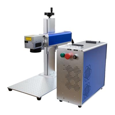 China Automated Loading Portable Type Color Fiber Laser Split Desktop Marking Machine 50w for sale