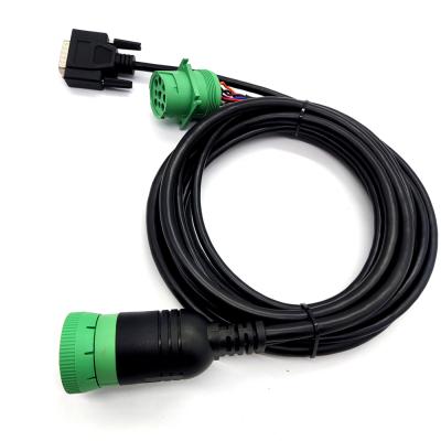 China Universal Cars 9 Pin J1939 Type - 2 Plug To J1939 Type - 2 Receptacle And 15 DB Pin Cable Long Type for sale