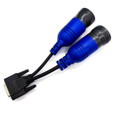 China Multi-car brands HD10-6-96P 405048 6PIN and 9 pin Y adapter German, GPS tracker ELD cable for sale