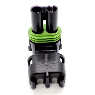 China Original Delphi 12015792 Automotive Connector 2 Pin Female Black Connector Assembly Automotive 20 Amp for sale