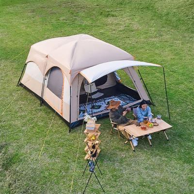 China Diagonal Bracing Type Premium Large Space Quick Open Camping Tent With Two Rooms For Outdoor Camping Hiking for sale