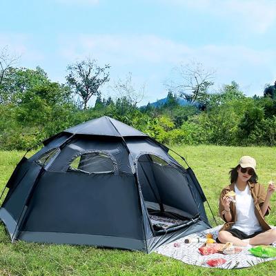 China Camouflage Game Factory Price Double-Layer Waterproof 3-4-Person Space Camping Tent/Outdoor Automatic Hydraulic Pop-Up Tent Large Field for sale