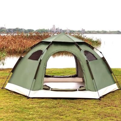 China Large Space Newcomers Game Factory Camouflage / Family Field Waterproof Automatic Camping Tent 3 People Outdoor Automatic Travel for sale