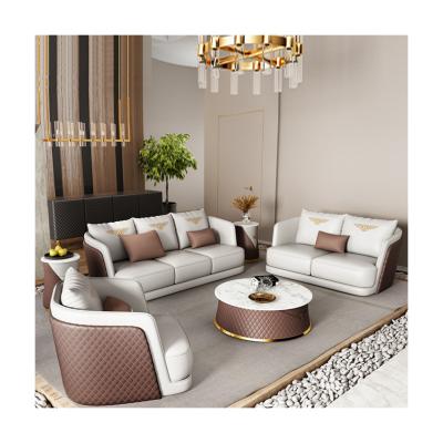 China Wholesale Adjustable Modern Luxury Cowhide Furniture Top Cowhide Wholesale Nordic Sofa Sets For Living Room Modern Italian L Shape Leather Sofa for sale