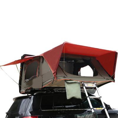 China Extended Type Outdoor Collapsible Hard Shell Aluminum Hard Shell Rooftop Gallery Car Tour Car Roof Top Traveling Tent 4 Seasons for sale