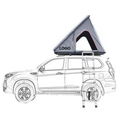 China Extended Type Jeep Family DIY Light Weight Case Tent Suv Top Aluminum Camping Hardtop Hardshell Triangle Hard Rooftop Popular Roof For Sale for sale