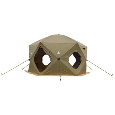 China 6 Person Multifunctional Waterproof Large Polygon Internal Printing Middle East Desert Arab Tent for sale