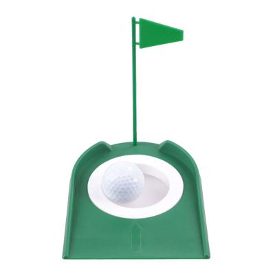 China Portable Golf Green Putting Golf Putting Cup Golf Hole Cup With Flag Indoor Home Golf Practice Cup for sale