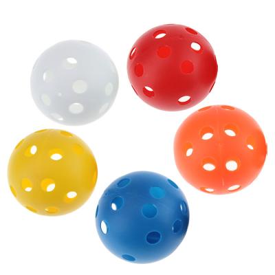 China PE 42mm Golf Balls Indoor and Outdoor Hollow Ball Practice Hollow Golf Practice Pickleball Practice Ball for sale