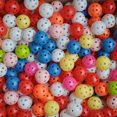 China Golf Practice Hollow Balls Wholesale 42mm 70mm Indoor And Outdoor Practice Golf Hollow Ball Golf Pickleball Ball for sale