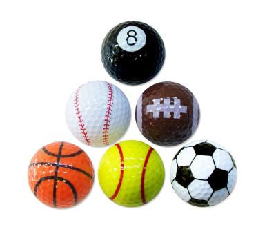 China Funny Soccer Football Golf Ball Novelty Football Soccer Ball Two Layers Golf Ball for sale