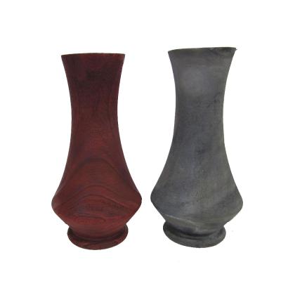 China Traditional Custom Wooden Vase Creative Wooden Flower Vases Large Small For Table Home Decor for sale