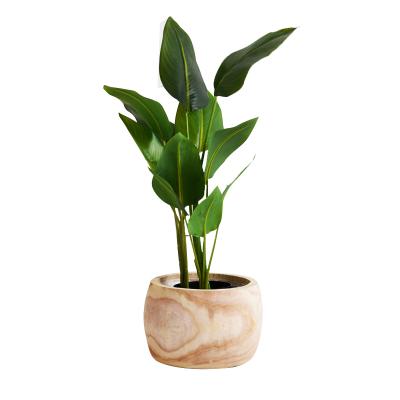 China Pastoral Wooden Outdoor Nature Plant Flower Planter Garden Handmade Wooden Pots Home Decorative for sale