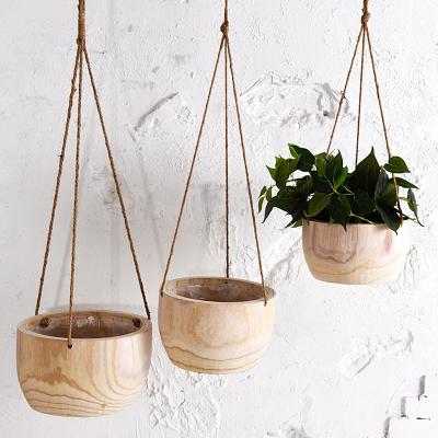 China Pastoral Home Wooden Planter Wall Planter Flower Pots Popular Wholesale Hanging Decoration Planter Custom for sale