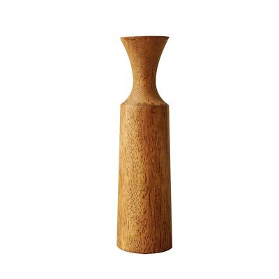 China Wholesale custom unfinished wooden candlestick home decoration pillar candle holder for home decor for sale