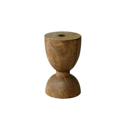 China Home Natural Wood Candlestick Decoration Display Window Decoration Pure Wood Pillar Candle Holder for sale