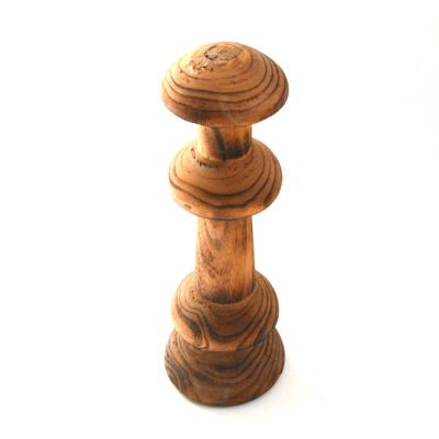 China Unfinished home decoration wooden candlesticks lWooden decor candle holders for sale