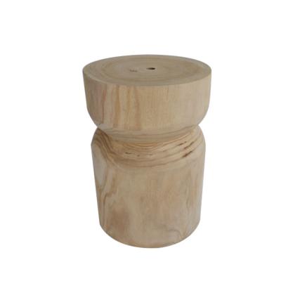 China Storage Plant Paulownia Chinese Style Solid Wood For Home Decor High Quality Wooden Chair Stool for sale